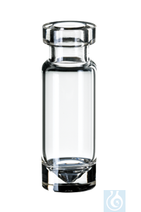 Bild von neochrom® Rollrandflaschen ND11, Klarglas, 1,1 ml 32 x 11,6 mm, 1.hydr.Klasse