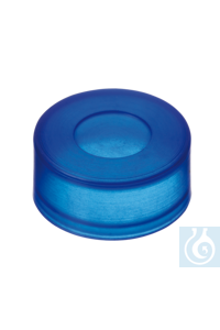Bild von neochrom® PE Push-On Kappe blau, ND11 mit verdünnter Durchstichstelle
