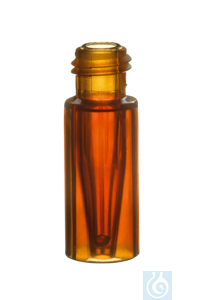 Bild von neochrom® TopSert TPX Kurzgewindeflasche, 32 x 11,6mm, mit integr. 0,2ml Glas-Mi