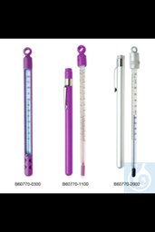 Bild von H-B DURAC Plus Pocket Liquid-In-Glass Thermometer; -5 to 50C, Closed Metal Case,