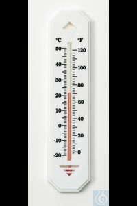 Bild von H-B DURAC Liquid-In-Glass Wall Thermometer; -20 to 50C (0 to 120F), Organic