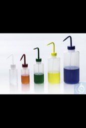 Bild von Bel-Art Narrow-Mouth 500ml (16oz) Polyethylene Wash Bottles; Green Polypropylene