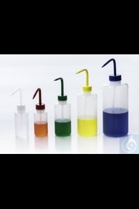 Bild von Bel-Art Narrow-Mouth 250ml (8oz) Polyethylene Wash Bottles; Blue Polypropylene
