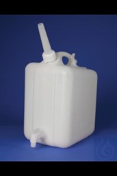 Bild von Bel-Art Polyethylene Jerrican with Spigot; 10 Liters (2.5 Gallons), Screw Cap, ¾
