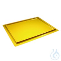 Bild von Gelbe Auffangwannen f.radioaktive Stoffe, 68 x 54 cm