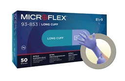 Bild von Microflex 93-853, Nitril-Schutzhandschuh, verlängerte Stulpe, S
