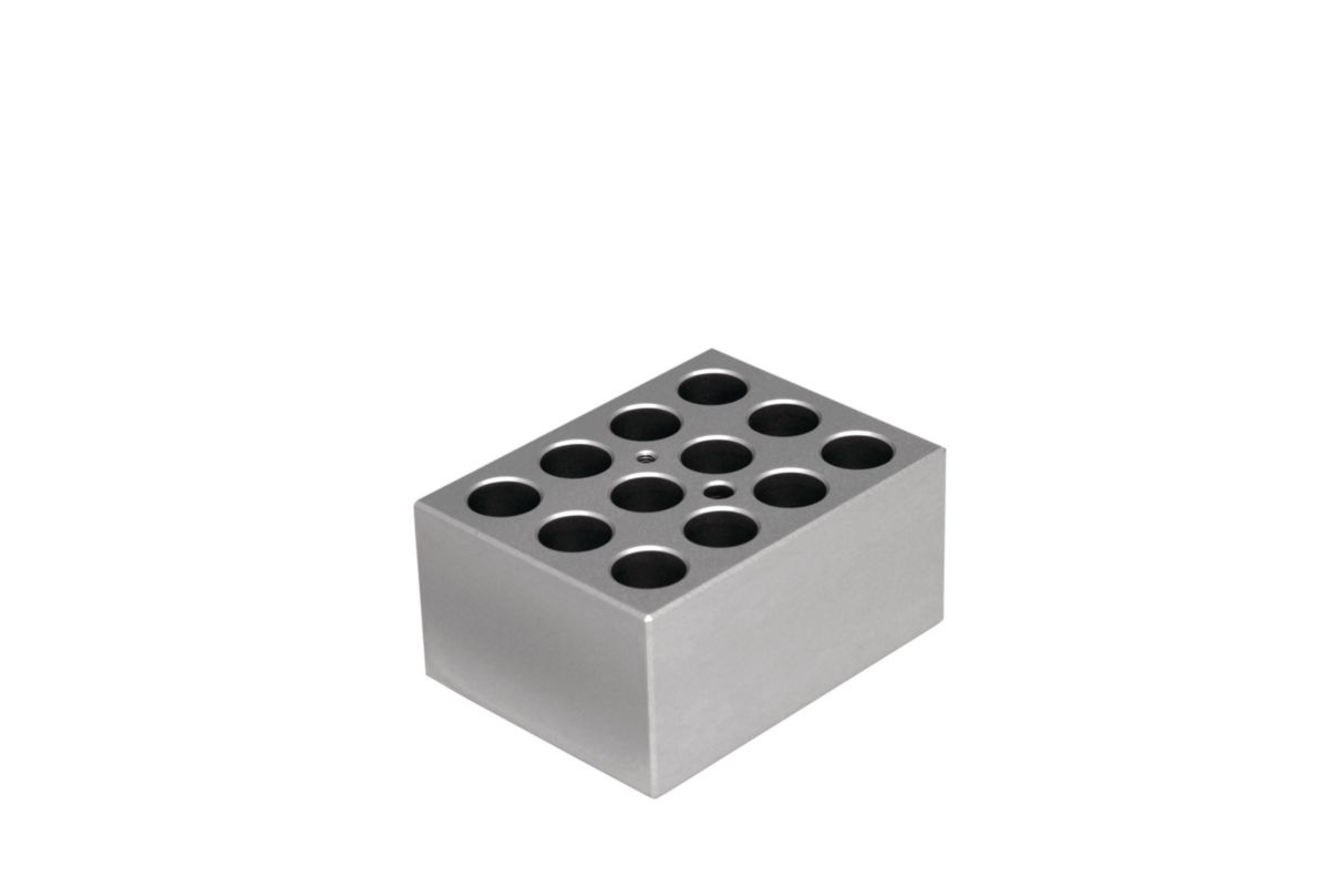 Bild von Metallblock für 12 x 15 ml Zentrifugenröhrchen