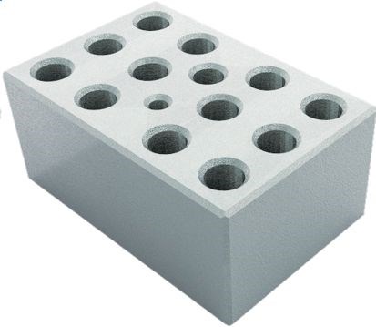 Bild von Metallblock für Mini Trockenbad für 12 times 0,5-ml-Gefäße