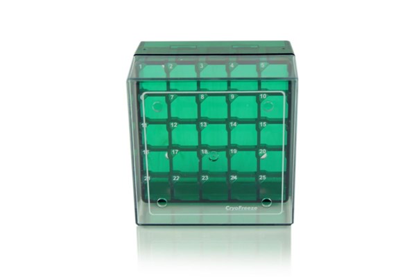 Bild von Kryo-Lagerbox für 25 Gefäße, grün