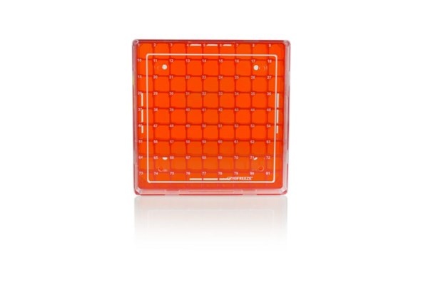 Bild von Kryo-Lagerbox für 81 Gefäße, orange