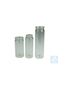 Bild von ecoLab Schnappdeckelgläser flacher Boden, Sodakalk-Glas, mit Deckel (PE), 25 ml