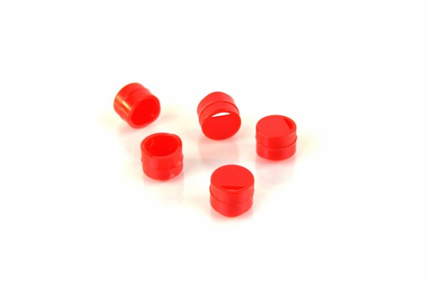 Bild von Farbige Deckeleinsätze für Kryoröhrchen, rot