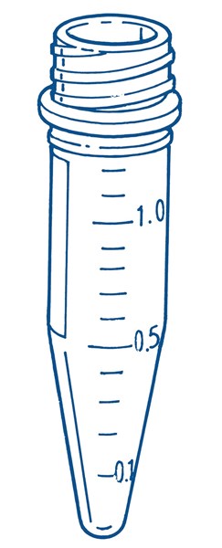 Bild von 1,5 ml Schraubdeckelgefäß, graduiert, konisch, bernsteinfarben