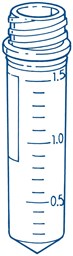 Bild von 2,0 ml Schraubdeckelgefäß, graduiert, konisch, bernsteinfarben