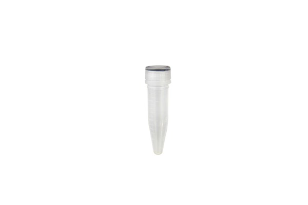 Bild von 1,5 ml Standardschraubdeckelgefäß, graduiert, konisch, Natur (steril) mit Standarddeckel