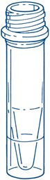 Bild von 1,5 ml EasyGrip-Schraubdeckelgefäße, glatt, mit Stehrand, Natur (steril) mit Deckel Blau