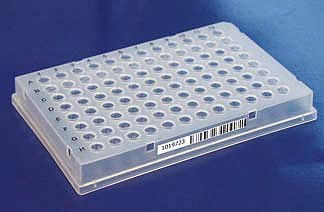 Bild von 96-Well-PCR-Platte, Semi-Skirted, 
für Roche®  Lightcycler, mit Barcode