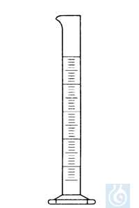 Bild von ecoLab Messzylinder 100 ml, hohe Form, Sechskantfuß, Boro Kl. B