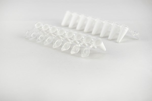 Bild von 8er „Non-Flex“ PCR-Gefäßstreifen mit einzeln anhängenden Deckeln, 0,2 ml (NaturNatur)