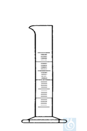 Bild von ecoLab Messzylinder 50 ml, niedrige Form, Sechskantfuß, Boro Kl. B
