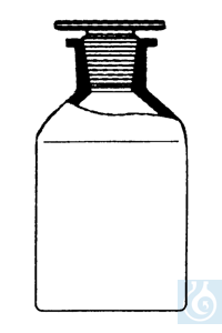 Bild von ecoLab Steilbrustflaschen, Klarglas 50 ml EH, Glasstopfen, NS14/23