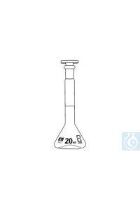 Bild von ecoLab Messkolben trapezförmig 1 ml, NS-Stopfen aus PE 7/16, 2 St./Pack
