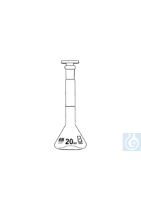 Bild von ecoLab Messkolben trapezförmig 2 ml, NS-Stopfen aus PE 7/16, 2 St./Pack