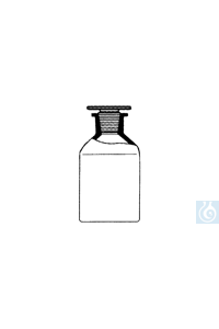 Bild von ecoLab Steilbrustflaschen, klarglas, WH, 1000 ml NS 60 Glasstopfen, 1