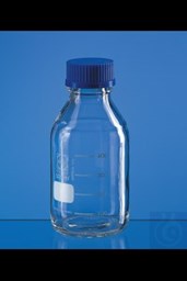 Bild von Laborflasche, Boro 3.3, mit Teilung 1000 ml GL 45 Schraubk., Ausgießring PP