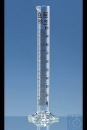 Bild von Messzylinder HF SILBERBRAND-ETERNA Kl. B 5 ml: 0,1 ml, Boro 3.3, mit Glas-Fuß