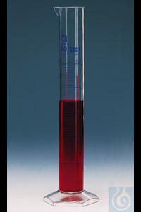 Bild von Messzylinder, hohe Form, 250 ml: 2 ml, PMP, blaue Grad.