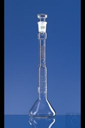 Bild von Messkolben für Ölgehaltsbestimmung, SB 100 ml Boro 3.3, m. Glasstopfen NS 19/26