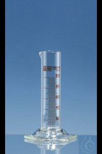 Bild von Messzylinder niedr.F. SILBERBRAND-ETERNA 10 ml: 1 ml, Boro 3.3, braun grad.