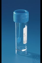 Bild von Stuhlproben-Behälter, PS, IVD ca. 30 ml, unsteril (blauer Deckel)