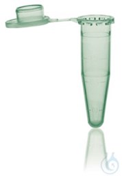 Bild von Einmal-Reaktionsgefäß, PP 1,5 ml, grün, mit Deckel