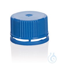 Bild von Schraubdeckel mit Verschluss-Sicherung Silikondichtung, blau, unsteril