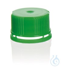 Bild von Schraubdeckel mit Verschluss-Sicherung Silikondichtung, grün, unsteril