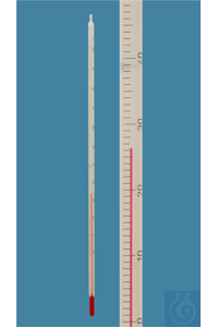Bild von Thermometer ähnlich ASTM 9F, Stabform, 20+230:1°F, weißbelegt, rote