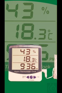 Bild von Elektronisches Jumbo Display Innen/Außen Hygro-Thermometer mit Uhr, tägliche