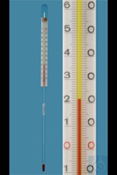 Bild von Industrie-Stockthermometer, Einschlussform, 0+200:2°C, Kapillare prismatisch