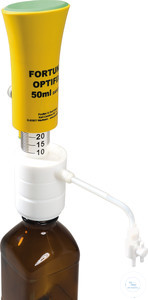 Bild von Dispenser FORTUNA, OPTIFIX SAFETY S 0.5 - 2 ml : 0.1 ml, Dosierzylinder aus Glas