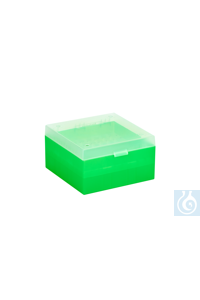 Bild von Kryo-Boxen, PP, grün, Raster 9 x 9, 133 x 133 x 75 mm