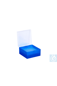 Bild von Kryo-Boxen, PP, blau, Raster 9 x 9, 133 x 133 x 75 mm