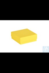 Bild von ratiolab® Kryo-Boxen, Karton, standard, gelb, 136 x 136 x 50 mm